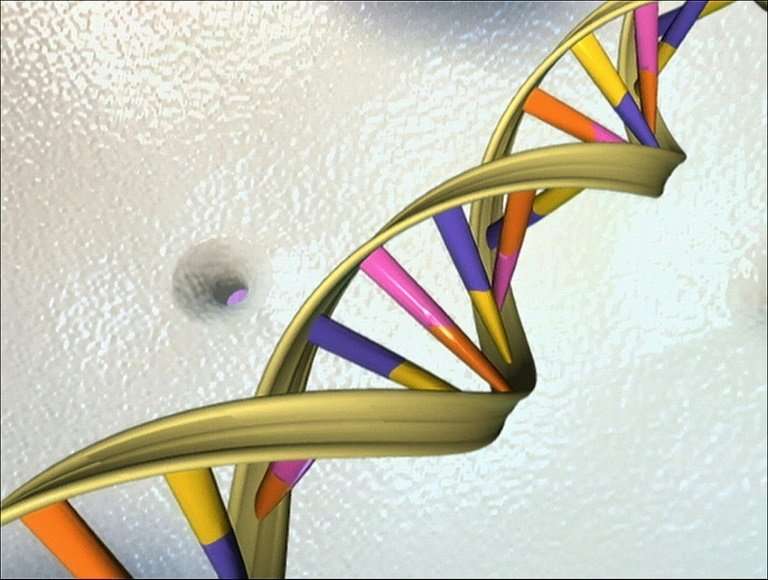Artistic rendering of a DNA strand